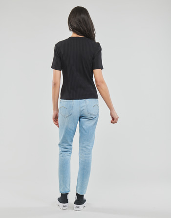 Calvin Klein Jeans RIB SHORT SLEEVE TEE Preto