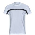 Calvin Klein Jeans T-shirt met logo op de voor en achterkant in wit