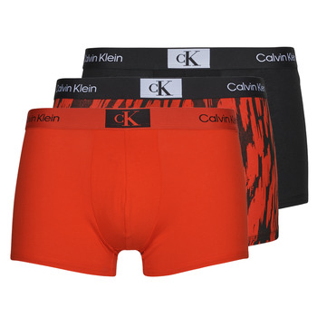 Roupa de interior Homem Boxer Calvin Klein Jeans TRUNK 3PK X3 Preto / Vermelho