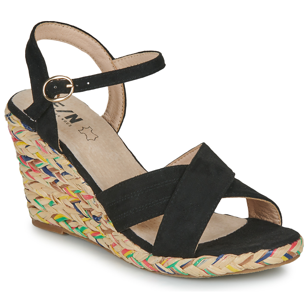 Sapatos Mulher Sandálias Elue par nous NECHANCRE Preto / Multicolor