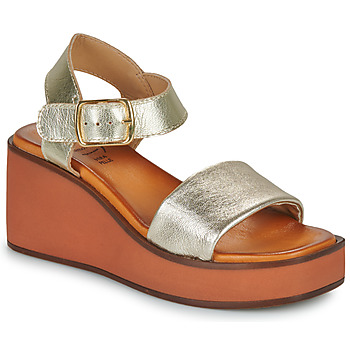 Sapatos Mulher Sandálias Metamorf'Ose NABOT Ouro / Castanho