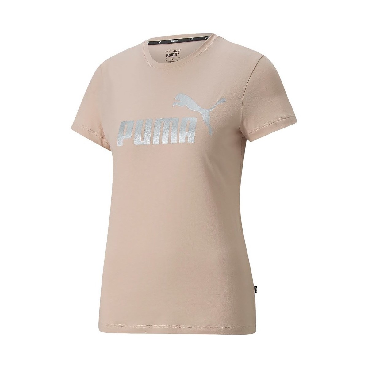 Textil Mulher T-Shirt mangas curtas Puma Ess Metallic Logo Tee Bege