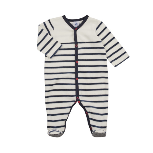 Textil Criança Pijamas / Camisas de dormir Petit Bateau A06P501 Branco / Marinho