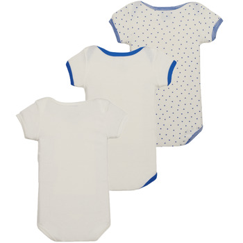 Textil Criança Pijamas / Camisas de dormir Petit Bateau A074900 X3 Branco / Azul
