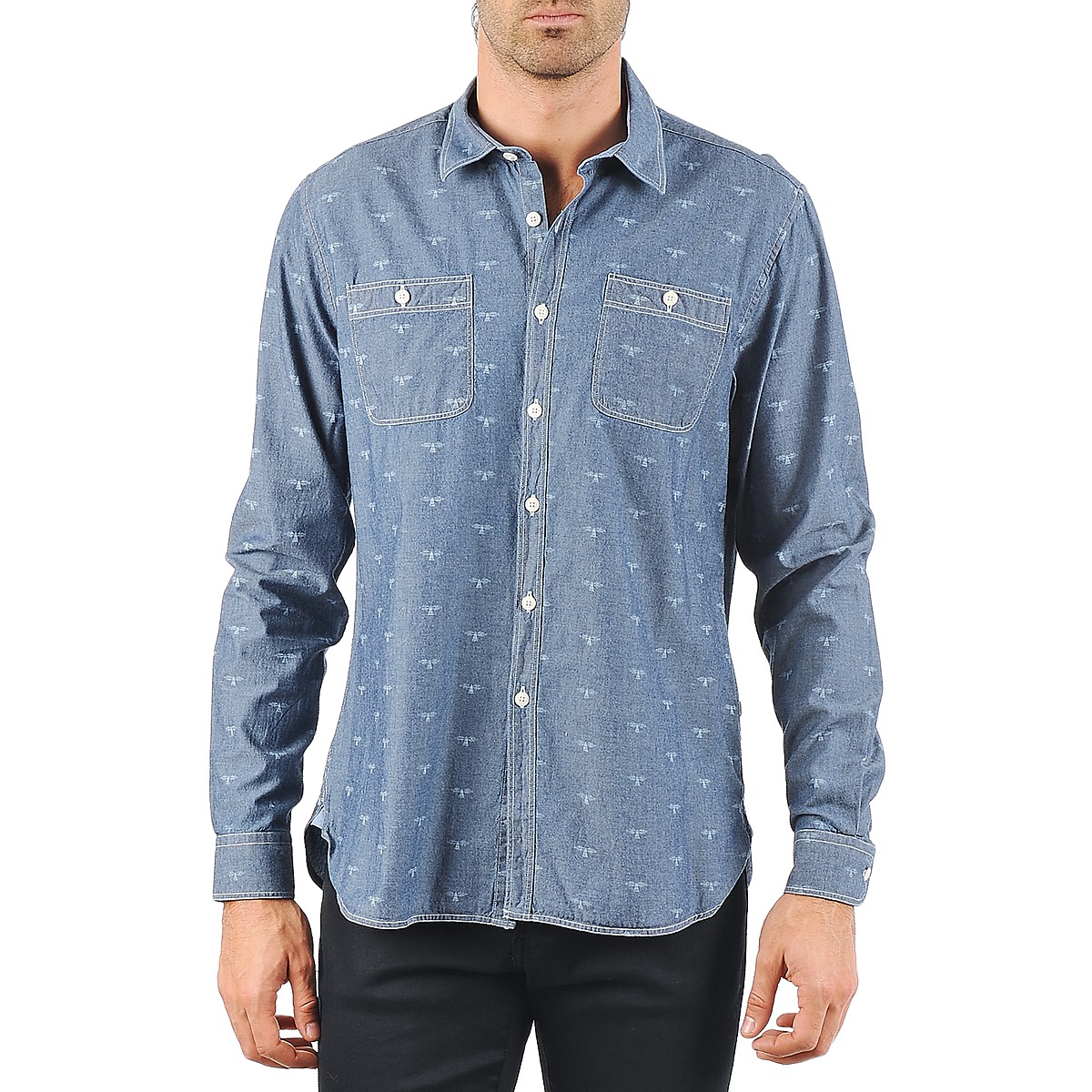Textil Homem Camisas mangas comprida Barbour LAWSON Azul
