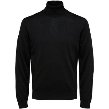 Textil Homem camisolas Selected 16084840 SLHTOWN-BLACK Preto