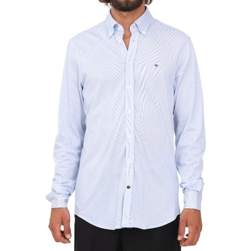 Textil Homem Camisas mangas comprida Tommy Hilfiger MW0MW26039 Azul