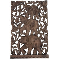 Casa Estatuetas Signes Grimalt Ornamento De Parede De Elefante Castanho