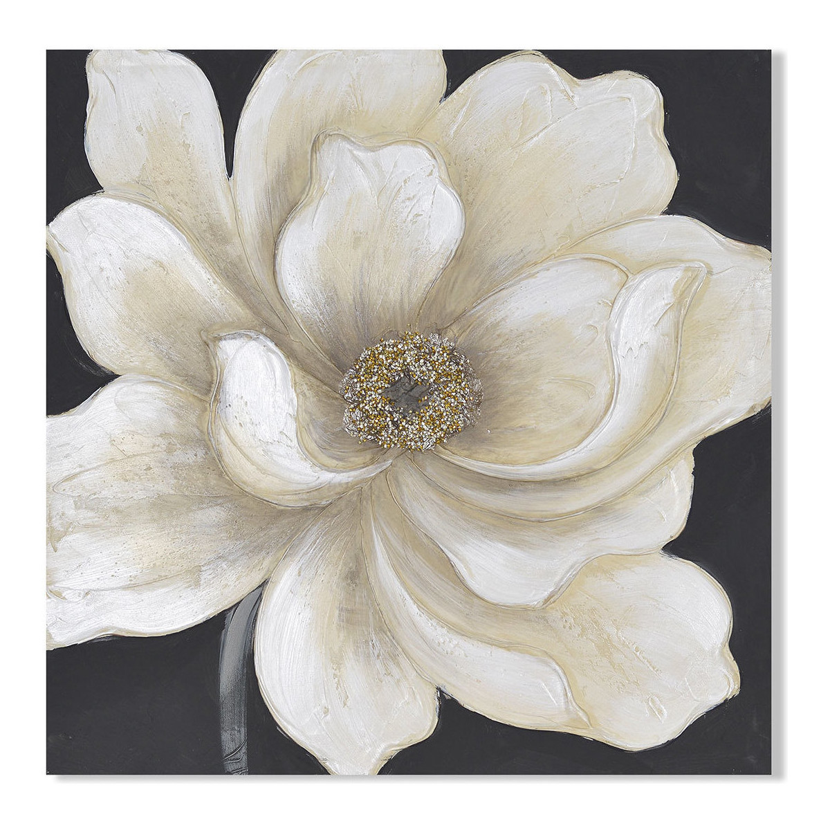 Casa Quadros / telas Signes Grimalt Caixa De Flores Brancas Branco