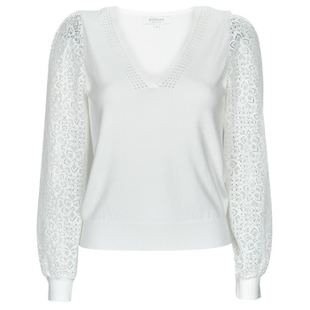 Textil Mulher T-shirt mangas compridas Morgan MKELA Branco