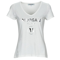 Textil Mulher T-Shirt mangas curtas Morgan DWONDER Branco