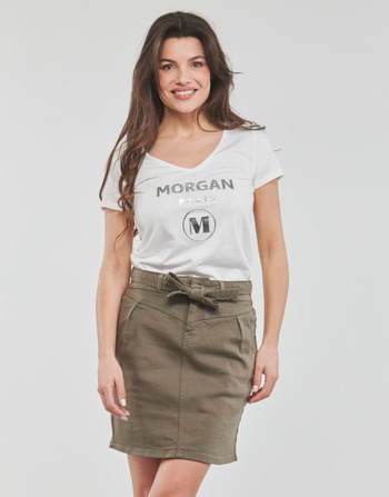 Textil Mulher T-Shirt mangas curtas Morgan DWONDER Branco