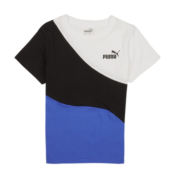Textil Rapaz T-Shirt mangas curtas Puma PUMA POWER Preto / Azul