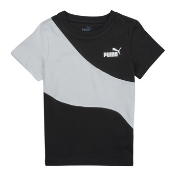 Textil Rapaz T-Shirt mangas curtas Puma PUMA POWER CAT Preto / Branco