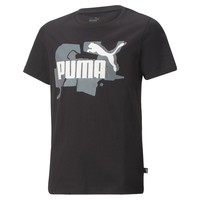 Textil Rapaz T-Shirt mangas curtas Puma ESS STREET ART LOGO Preto