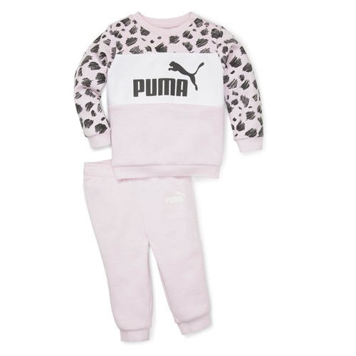 Textil Rapariga Conjunto Puma ESS PUMA MATES INFANTS JOGGER Rosa
