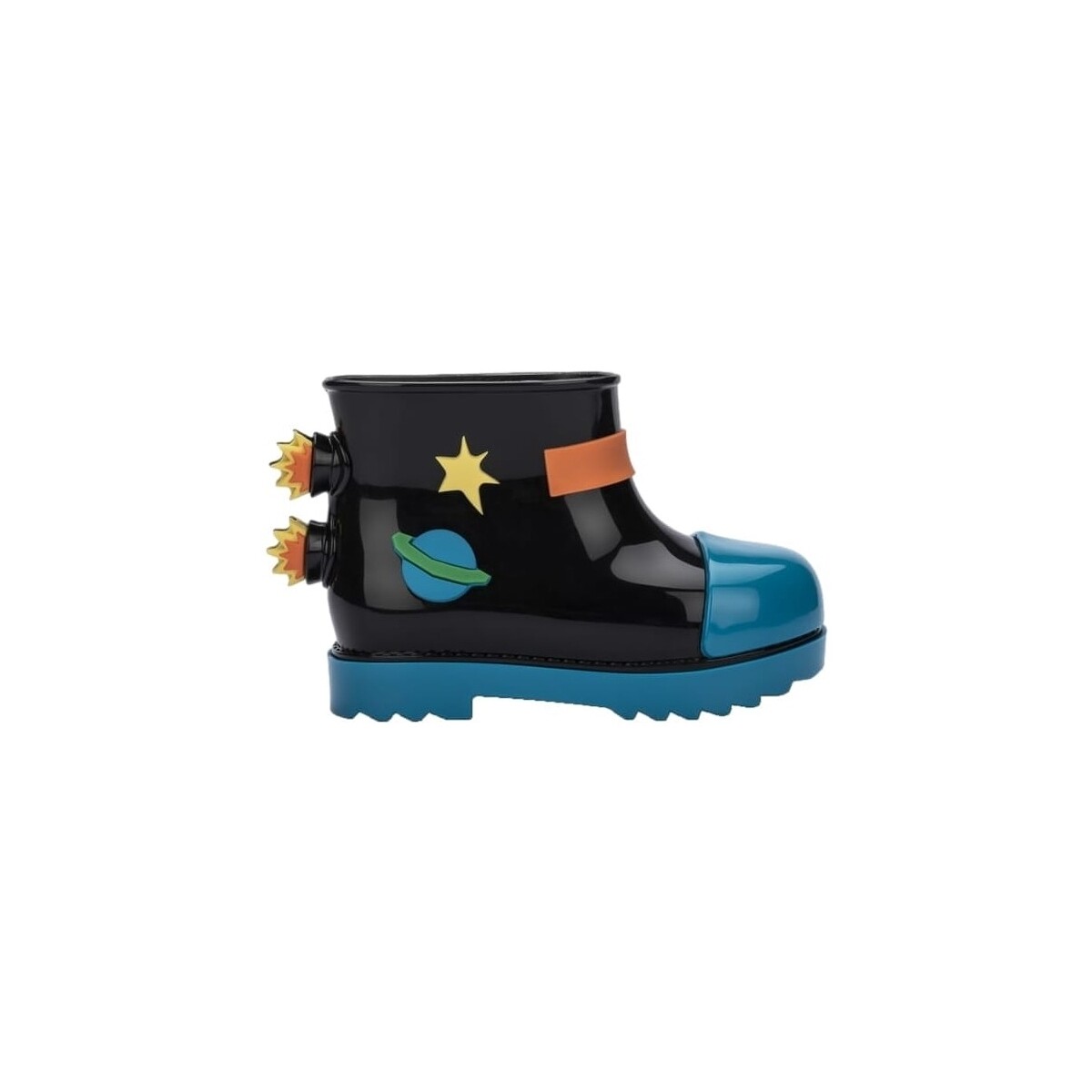 Sapatos Criança Botas Melissa MINI  Galochas Rain Boot+Fábula B - Blue/Black Preto