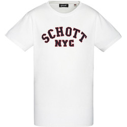 Textil Homem T-Shirt mangas curtas Schott  Branco
