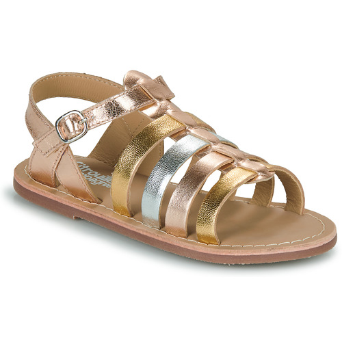 Sapatos Rapariga Sandálias Baixo: 1 a 2cmmpagnie INALA Dourado / Rosa