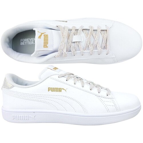 Puma Smash V2 Metallics JR Branco