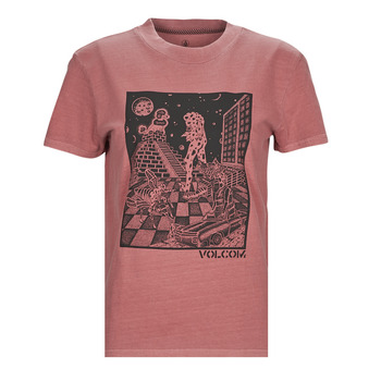Textil Mulher T-Shirt mangas curtas Volcom VOLCHEDELIC TEE Rosa