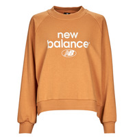 TeDay Mulher Sweats New Balance Essentials Graphic Crew French Terry Fleece Sweatshirt Laranja