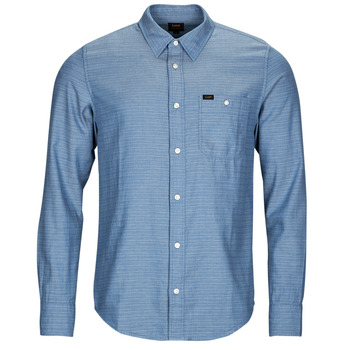 Textil Homem Camisas mangas comprida Lee LEESURE SHIRT Azul