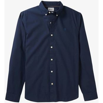 Textil Homem Camisas mangas comprida original Timberland TB0A21X4 - LS ELVATD OXFORD-Z161 DARK SAPPHIRE Azul