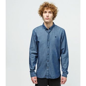 Textil Homem Camisas mangas comprida Timberland TB0A2BQGK531 - M-R LS CHAMB-SARK WASH Azul