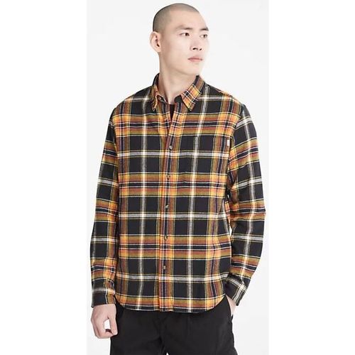 Textil Homem Camisas mangas comprida Timberland TB0A5Y7SB231 - FLANNEL PLAID-BLACK YD Preto