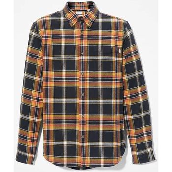 Textil Homem Camisas mangas comprida Timberland estampado TB0A5Y7SB231 - FLANNEL PLAID-BLACK YD Preto