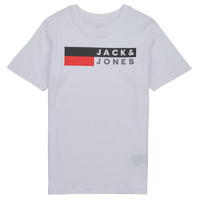 Textil Rapaz T-Shirt fit mangas curtas Jack & Jones JJECORP LOGO TEE Branco