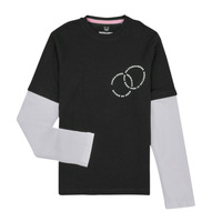 Textil Rapaz T-shirt mangas compridas Nome de família JOROLI SKATER LAYER TEE LS CREW NECK Preto