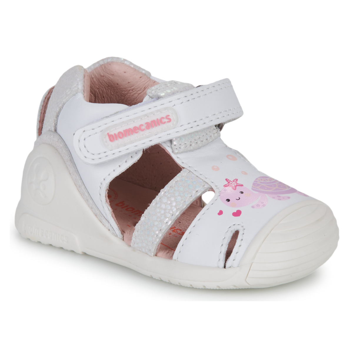 Sapatos Rapariga Sandálias Biomecanics 222109 Branco / Rosa