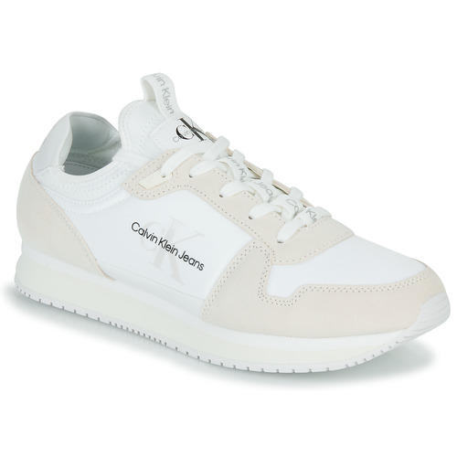 Sapatos Homem Sapatilhas Calvin Klein Kids JEANS RUNNER SOCK LACEUP NY-LTH Branco