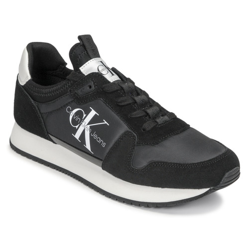 Sapatos Mulher Sapatilhas Calvin Klein Jeans RUNNER SOCK LACEUP NY-LTH WN Preto / Branco