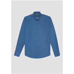Textil Homem Camisas mangas comprida Antony Morato MMSL00628-FA440050-7064-3-31 Azul