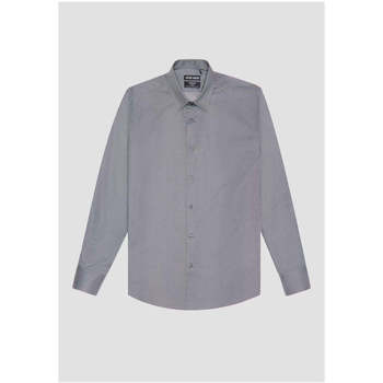 Textil Homem Camisas mangas comprida Antony Morato MMSL00628-FA440050-9017-8-3 CINZA