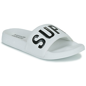 Sapatos Homem Chinelos Superdry CODE CORE POOL SLIDE Branco / Preto