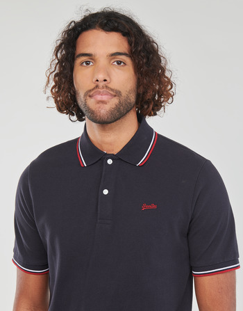 Superdry VINTAGE TIPPED S/S POLO Marinho