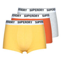 Roupa de interior Homem Boxer Superdry TRUNK MULTI TRIPLE PACK Laranja / Amarelo / Cinzento