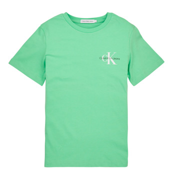 Textil Rapaz T-Shirt mangas curtas Calvin Klein Jeans CHEST MONOGRAM TOP Verde