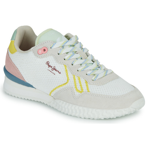 Sapatos Mulher Sapatilhas Pepe jeans 205w39nyc HOLLAND MESH W Branco / Bege / Rosa