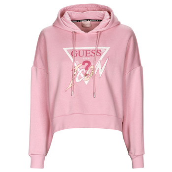 Textil Mulher Sweats Guess HOODY ICON Rosa