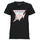 Textil Mulher T-Shirt mangas Dayanes Guess SS CN ICON TEE Preto
