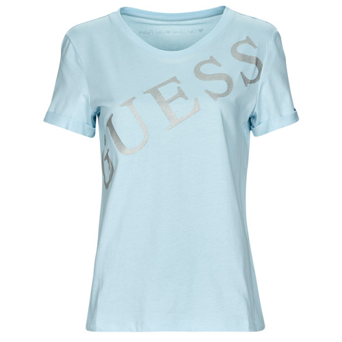 Textil Mulher T-Shirt mangas curtas ESG Guess SS CN BENITA TEE Azul
