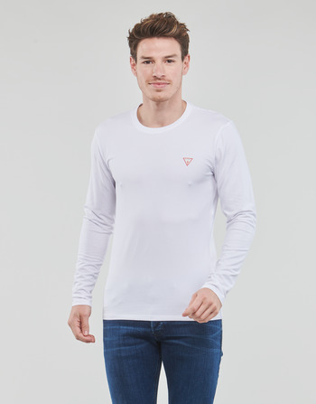 Textil Homem T-shirt mangas compridas Guess CN LS CORE TEE Branco