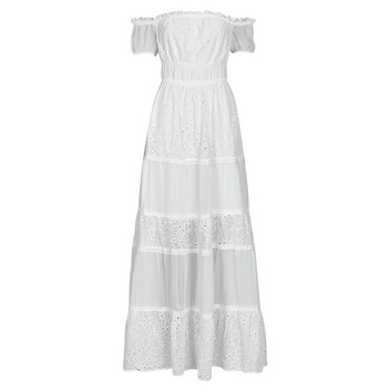 Textil Mulher Vestidos compridos Waist Guess ZENA LONG DRESS Branco