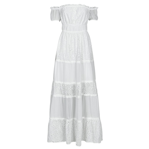 Textil Mulher Vestidos compridos BLA Guess ZENA LONG DRESS Branco