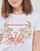 Textil Mulher T-Shirt mangas curtas Guess SS CN TRIANGLE FLOWERS TEE Branco